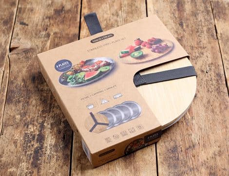 Stainless Steel Picnic Plate Set