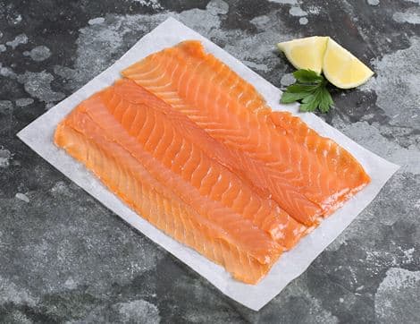 Long sliced Smoked Salmon, Land-Based Responsibly Farmed