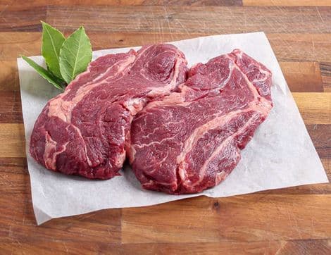 28 day Dry Aged Chuck-Eye Steaks, Wild-Regenerative
