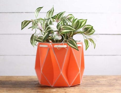Self-Watering Origami Planter, Coral