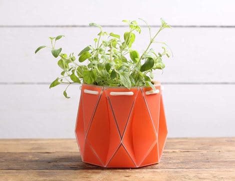 Self-Watering Origami Planter, Coral