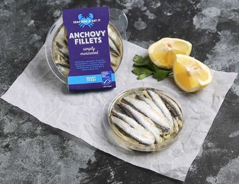 Wild Anchovy Fillets in Vinegar & Sunflower Oil, Non-Organic