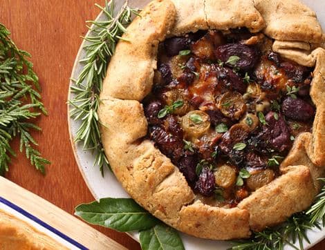 Camembert, Grape & Bacon Tart