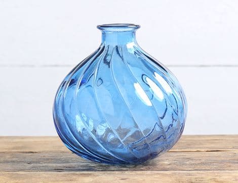 Blue Spiral Vase