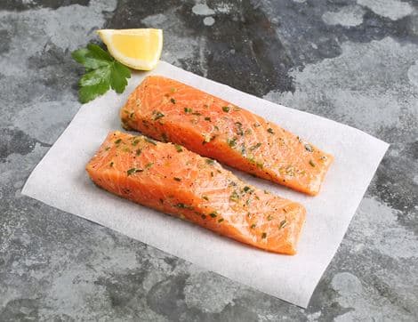 Salmon Fillets with Lemon & Chives, Land-Based Responsibly Farmed