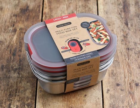 Meal Prep Multifunction Box, Set of 3, Microwave Safe