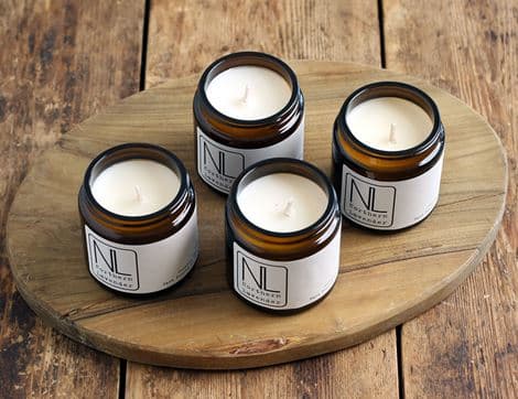 Set of Four Small Candles, Non-Organic