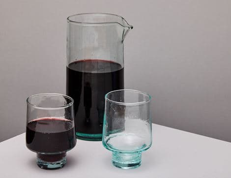 Clear Carafe & Tall Wine Glasses Set image thumbnail