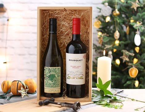The Wine Lovers Christmas Gift Box, Organic