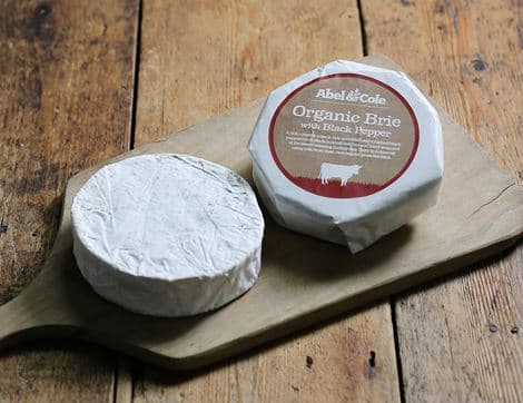 Black Pepper Brie, Organic, Abel & Cole (200g)