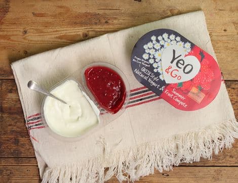 Greek Style Natural Yogurt & Summer Fruit Compote, Organic, Yeo Valley (215g) image thumbnail