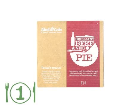 Brilliant Beef & Veg Pie, Organic, Abel & Cole (220g)