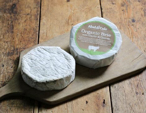 Garlic & Chive Brie, Organic, Abel & Cole (200g)