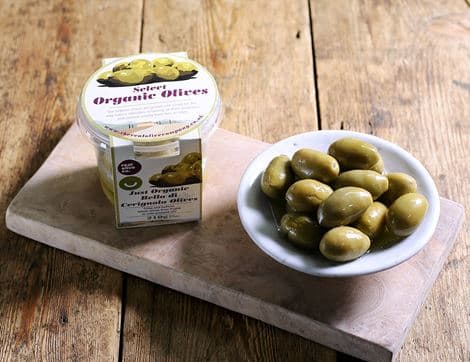 Bella di Cerignola Olives, Organic, The Real Olive Company (210g)
