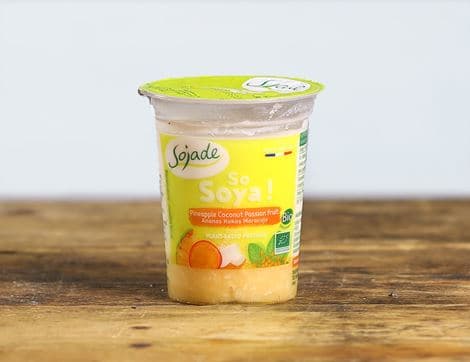 Pineapple, Coconut & Passion Fruit Layered Soya Yogurt, Sojade (125g)