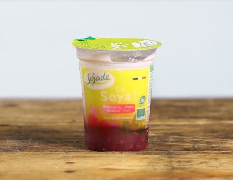 Raspberry & Rose Layered Soya Yogurt, Organic, Sojade (125g)