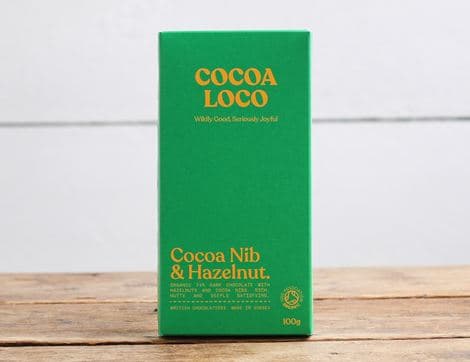 Dark Chocolate, Cocoa Nibs & Hazelnut Bar