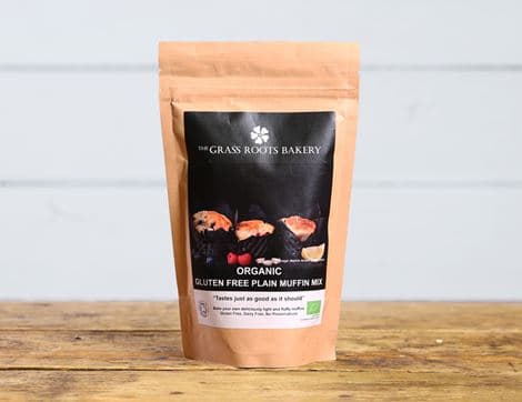 Plain Muffin Mix, Gluten Free, Organic, The Grass Roots Bakery (280g)