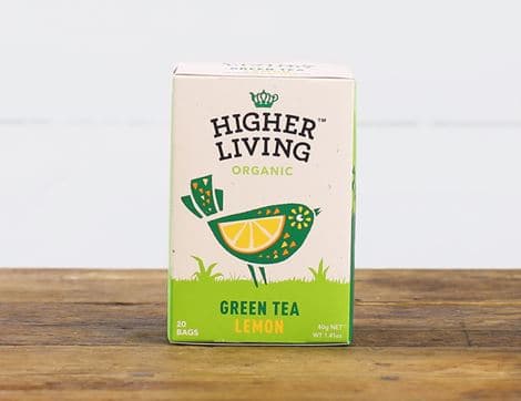 Green Tea with Lemon, Organic, Higher Living (20 bags)