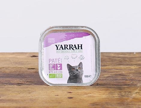Chicken, Turkey & Aloe Vera Pâté for Cats, Organic, Yarrah (100g)