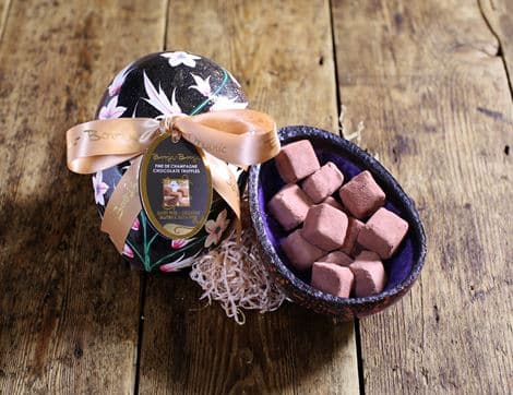 Fine de Champagne Truffles in Large Decorative Egg