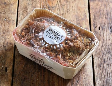 Apple, Rhubarb & Raspberry Crumble