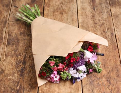 Hand-Tied Seasonal Flower Bouquet