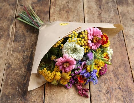 Hand-Tied Seasonal Flower Bouquet