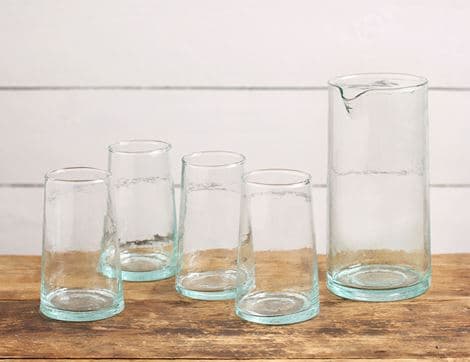Clear Carafe & Highballs Set