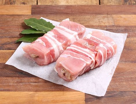 Bacon Wrapped Turkey Parcel with Cranberry stuffing