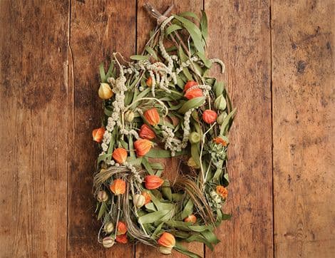 Autumn Eucalyptus U-Shaped Wreath