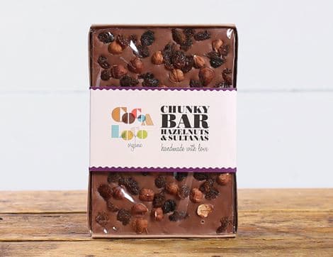 Milk Chocolate Hazelnut & Sultana Chunky Bar