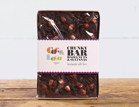 Dark Chocolate Hazelnut & Sultana Chunky Bar
