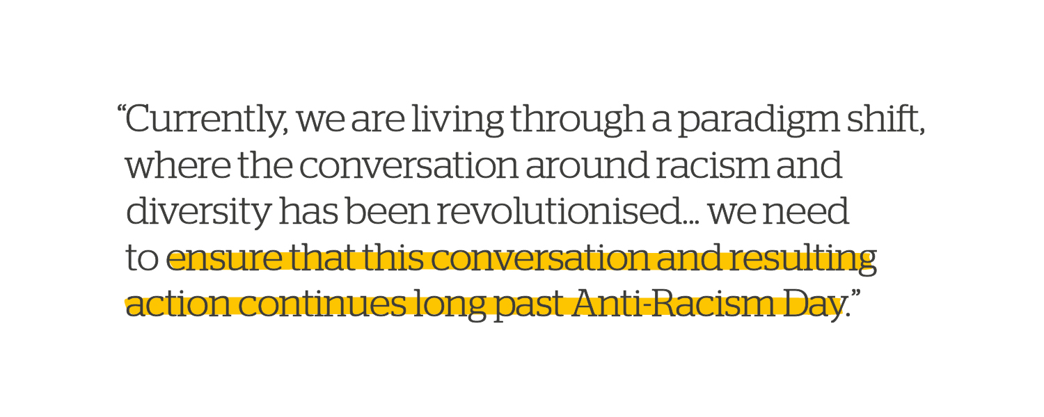 Quote: The conversation around racism and diversity