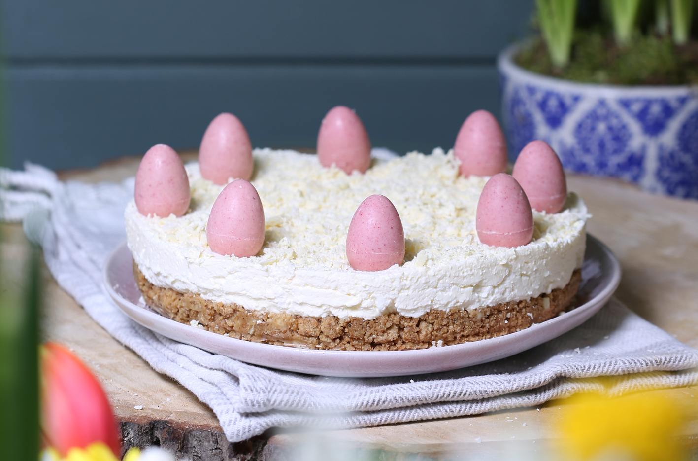 White Chocolate & Lemon Easter Cheesecake