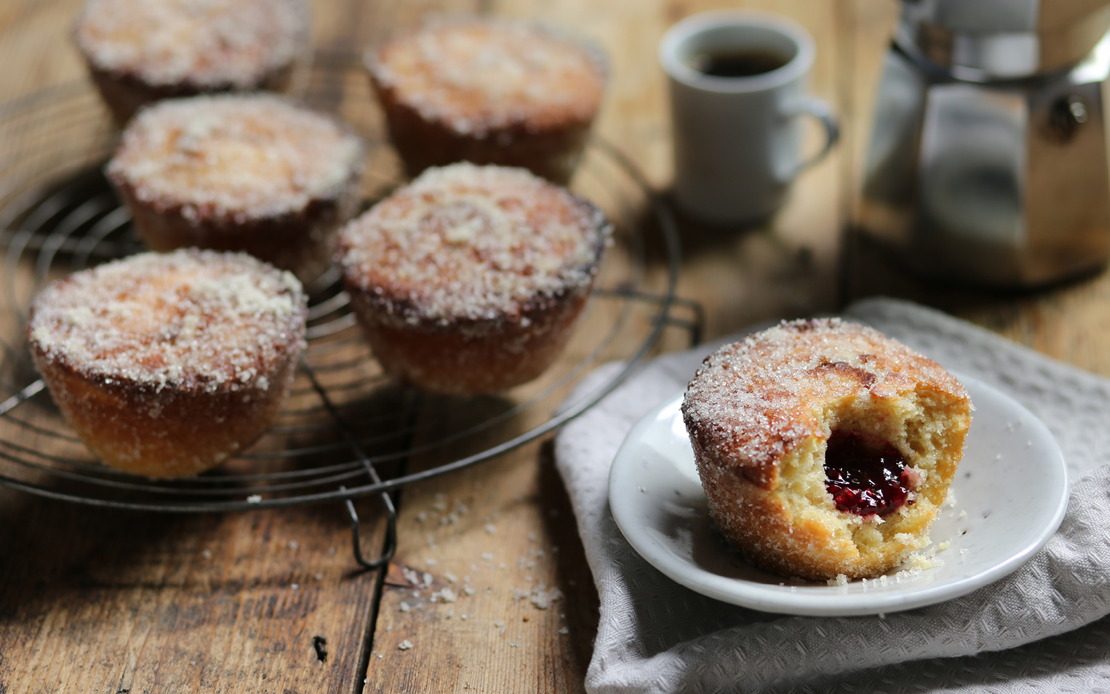 Baked Jam Doughnut Muffins