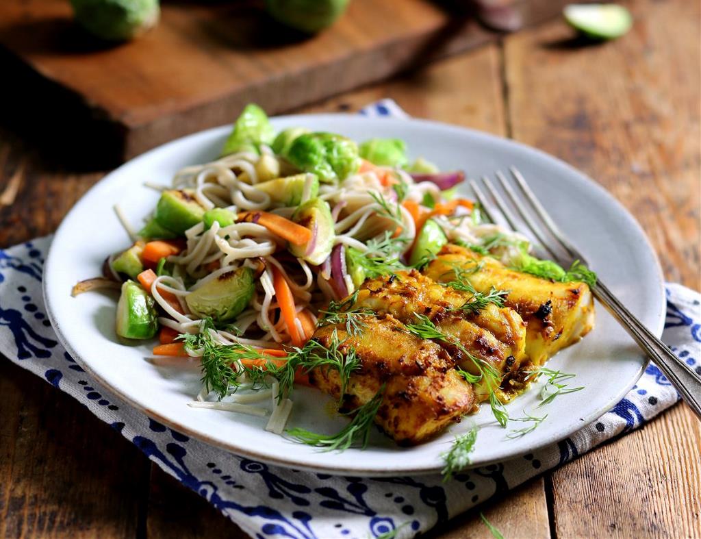 Vietnamese Style Hake with Turmeric and Dill