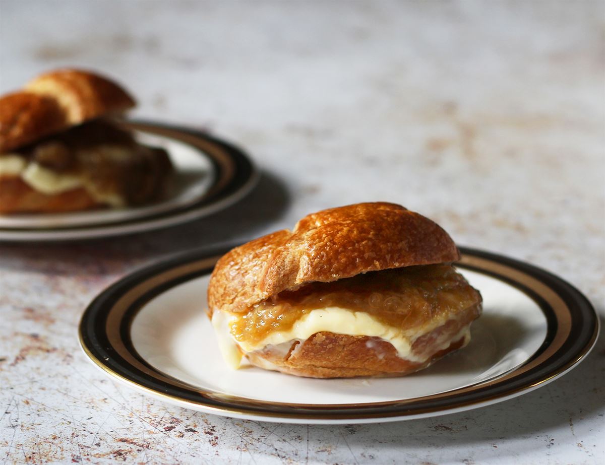 Rhubarb & Custard Croissant