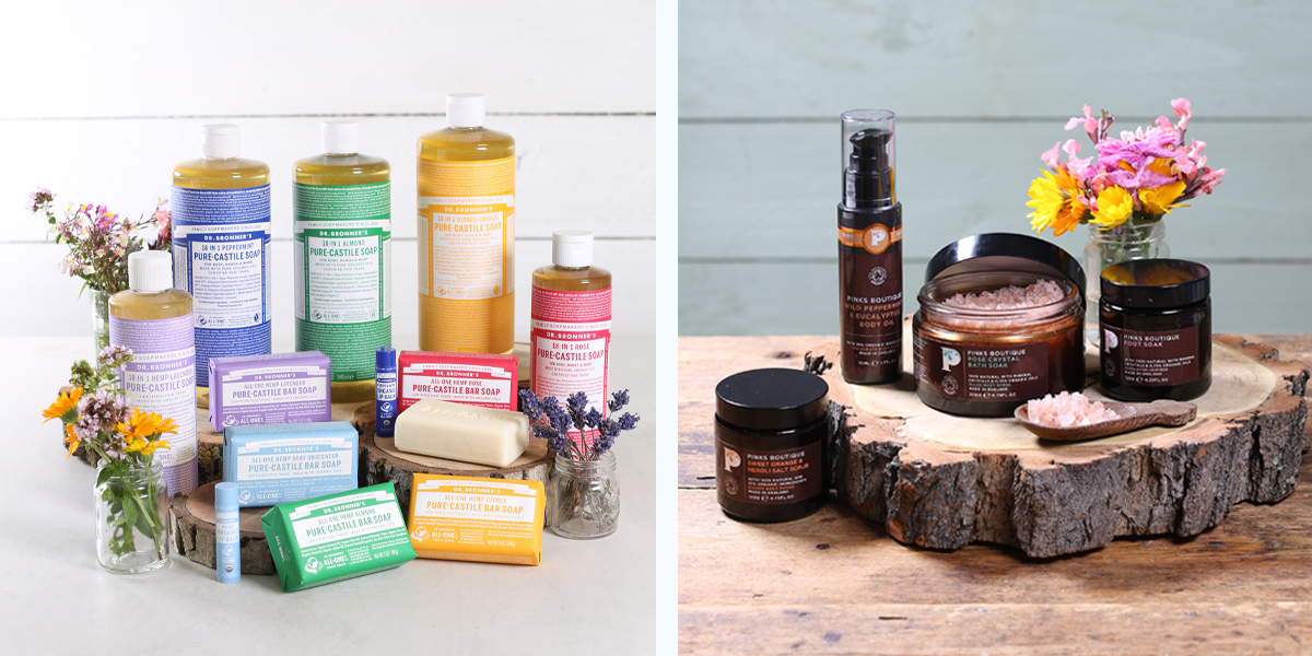 Our Dr. Bronner's & Pinks Boutique ranges