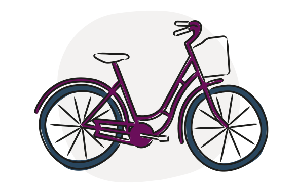 An illustration of a bicycle