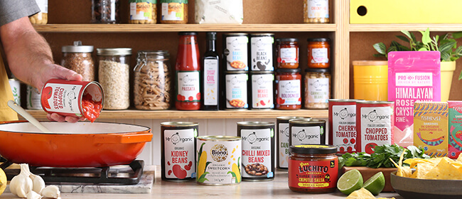 Save £5 on organic essentials 