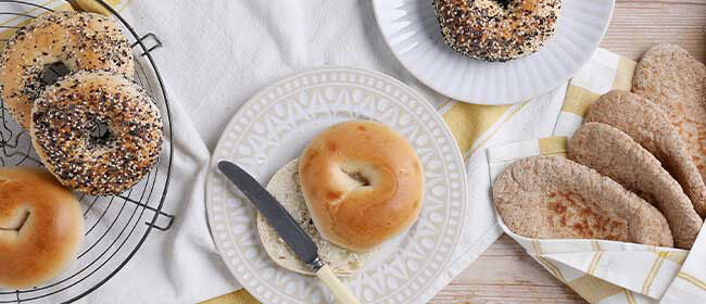 Bagels, wraps & pittas