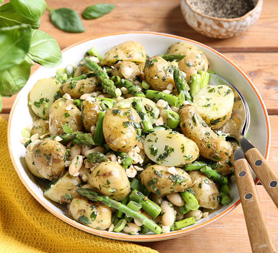 Jersey Royal & Avocado Salad with Chilli & Lime Dressing