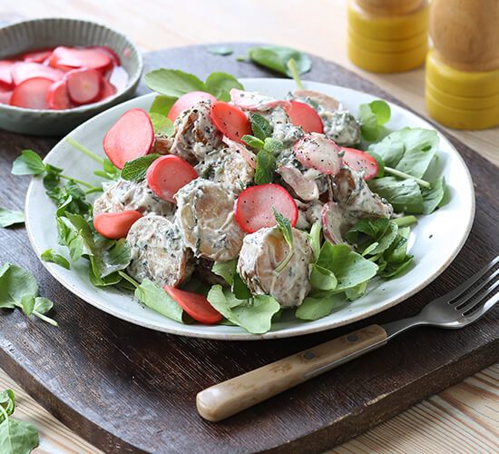 Roast Jersey Royals, Spring Herb & Radish Salad