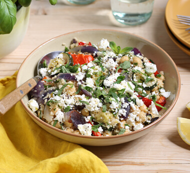 Herby Couscous & Chickpea Salad with Feta