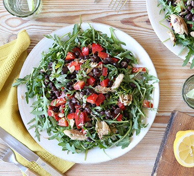 Mackerel and Black Bean Salad with Vinaigrette