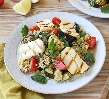 Halloumi, Mediterranean Veg & Bulgar Wheat Salad