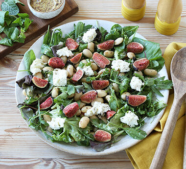 Fig, Goat's Cheese & Butter Bean Salad