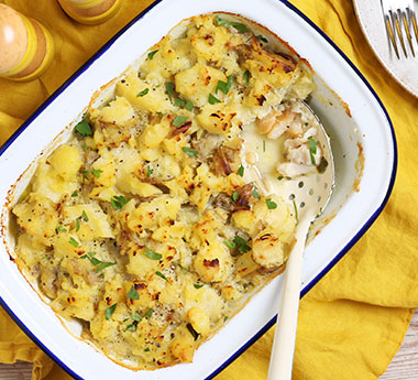 Creamy Fish Pie with Leeks & Crushed Potatoes