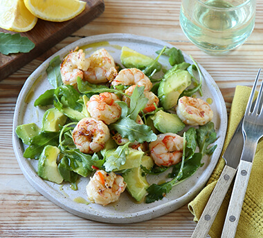 Griddled King Prawn & Avocado Salad